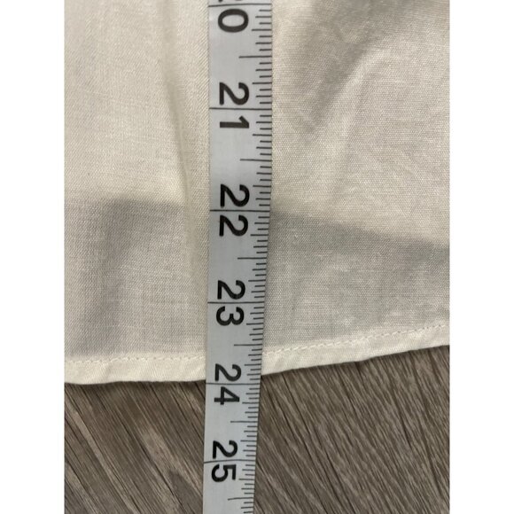 NY Collection White Embroidered Short Sleeved Boho Cotton Blouse Top Sz SP - Picture 11 of 11